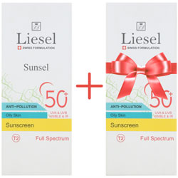 ضد آفتاب سانسل پوست چرب +SPF50 بژ متوسط T2